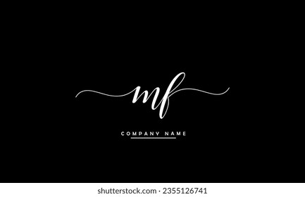 MF, FM Abstract Letters Logo Monogram