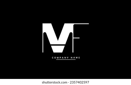 MF, FM Abstract Letters Logo Monogram