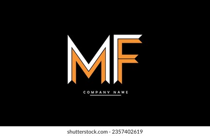 MF, FM Abstract Letters Logo Monogram