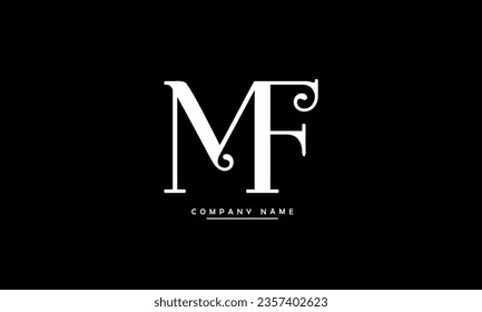 MF, FM Abstract Letters Logo Monogram