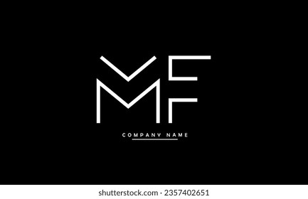 Monogramm für abstrakte MF-, FM-Zeichen
