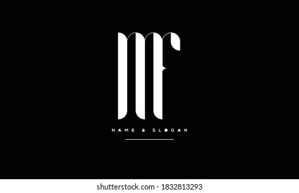 MF ,FM ,M ,F  Abstract Letters Logo monogram