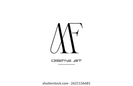 MF, FM, M, F abstract letters logo monogram