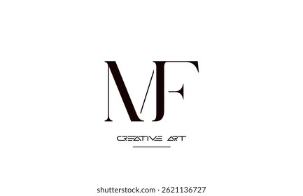 MF, FM, M, F abstract letters logo monogram