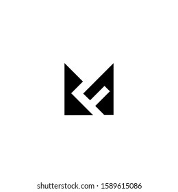MF FM M F Logo Design Vector Template