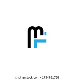 MF or FM ‍abstract outstanding professional business awesome artistic branding company different colors illustration logo