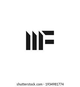 MF or FM ‍abstract outstanding professional business awesome artistic branding company different colors illustration logo