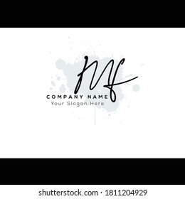 MF  Initial based logo Letter Symbol Modern and abstract icon design concept. Initial based Vector template. Symbol for Corporate Business Company Identity.