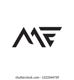 MF initial letter logo template vector icon design