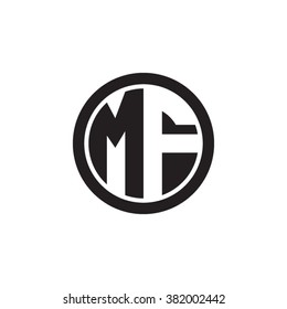 Mr Initial Letters Circle Monogram Logo Stock Vector (royalty Free 