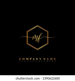 MF Initial luxury handwriting logo vector