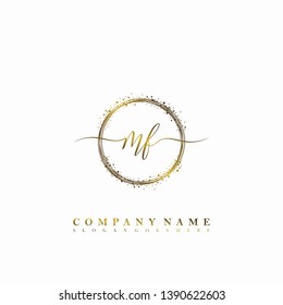 MF Initial luxury handwriting logo vector