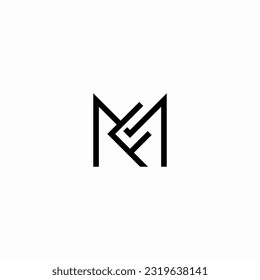 mf initial monogram vector icon illustration