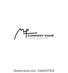 Mf Initial signature logo vector design
