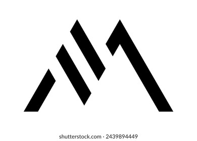 MF initials logo simple black box vector template