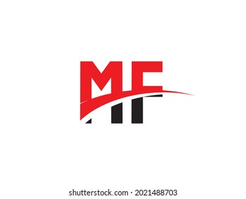 Vorlage für das erste Logo-Design für MF-Buchstaben