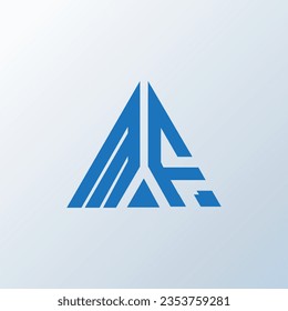 Logo des MF-Briefes kreatives Design. MF einzigartiges Design.
