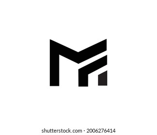 MF letter logo design vector template.