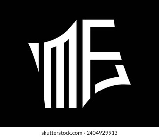 MF letter logo design vector art