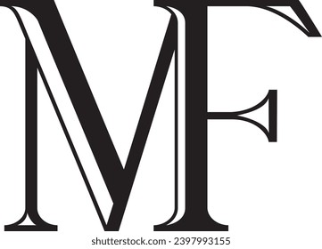 MF letter logo modern design