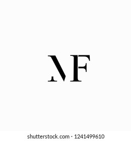 vector de logotipo de letra mf