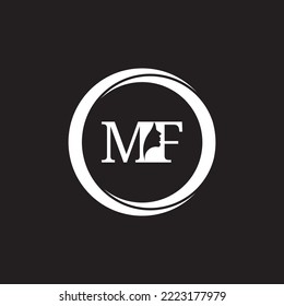 MF letter logo vector for beauty with simple modern style
