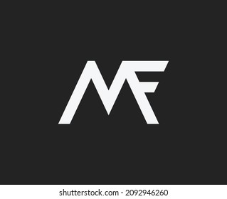MF letter logo vector template Creative modern shape colorful monogram hexagon logo company
