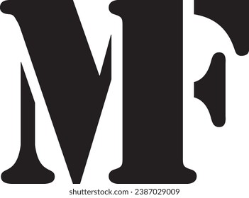 MF letter modern logo design