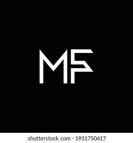 MF  ‍abstract letters. Outstanding professional business awesome artistic branding company different colors illustration logo