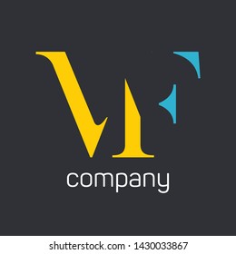 MF logo design for company. Monogram logo. Letters M and F.