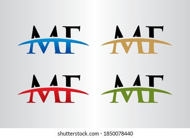MF Logo Design with Creative Modern Trendy Typography. Minimalist, Creative, Unique, Modern Logo Design.