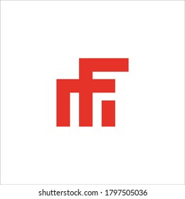 MF logo design vector sign 