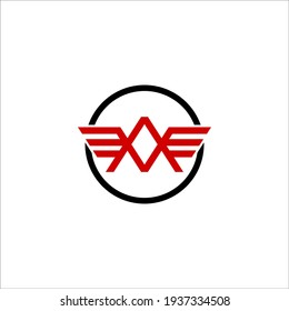 MF logo design vector sign