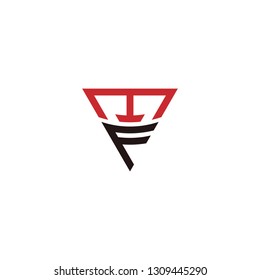 MF logo designed with letter M and F in vector format