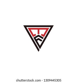 MF logo designed with letter M and F in vector format
