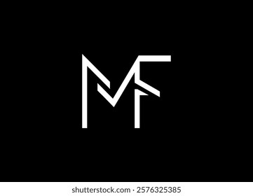 MF logo desing and monogram logo
