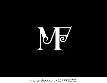 MF logo desing and monogram logo
