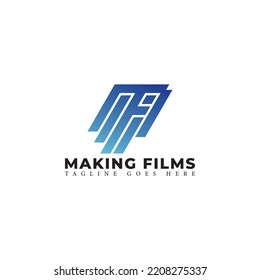 MF logo font. MF monogram logo. modern logo concept