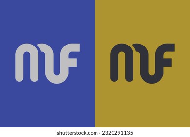 MF logo letter. MF monogram logo. modern logo concept.
