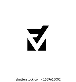 MF M F Logo Design Vector Template