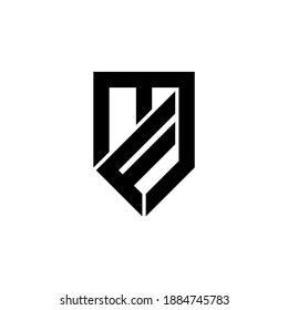MF Monogram logo. Letter M and letter F.
