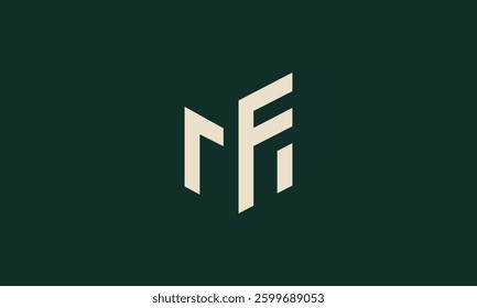 MF monogram vector logo design