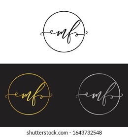 MF Signature Logo Design vector