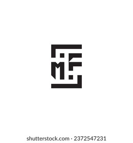 MF square concept retro logo in high quality professional design that will print well across any print media