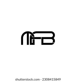 mfb typography letter monogram logo design