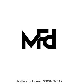 mfd typography letter monogram logo design