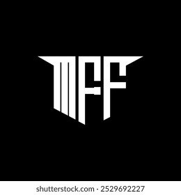 Diseño del logotipo de la letra del MFF con el fondo blanco en ilustrador, estilo moderno de la superposición de la fuente del alfabeto del logotipo del Vector, diseños de la caligrafía para el logotipo, cartel, invitación, etc.