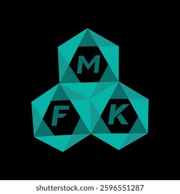 MFK creative minimalist letter logo. MFK unique vector initials alphabet letter logo design
