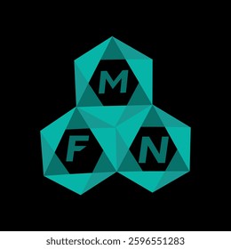 MFN creative minimalist letter logo. MFN unique vector initials alphabet letter logo design
