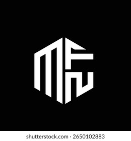MFN logo MFN icon MFN monogram MFN letter minimalist Circle flat Unique modern abstract logo design.